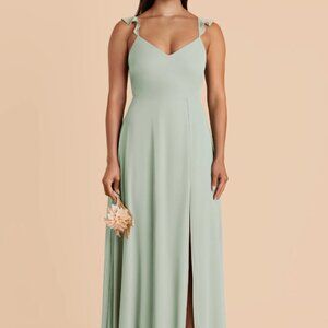 Birdy Grey “Doris” Chiffon Bridesmaid Dress – Sage Green – XS – Wedding Formal